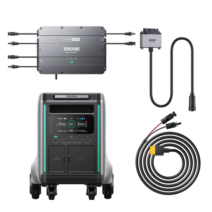 Balkonkraftwerk Komplettset mit tragbarer Powerstation Hub 2000-SuperBase V