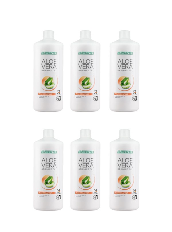 Aloe Vera Drinking Gel Pfirsich Geschmack 6er Set
