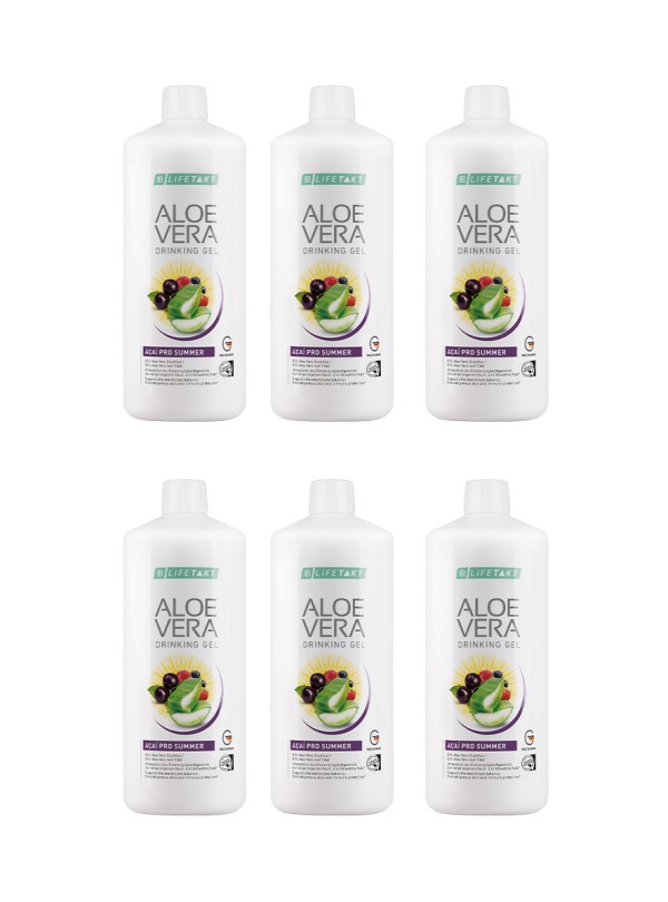 Aloe Vera Drinking Gel Açai Pro Summer 6er Set