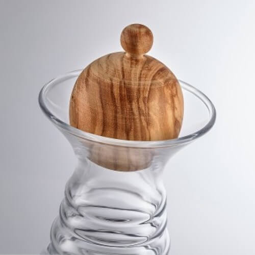 Alladin-Karaffe-Olivenholzstoepsel